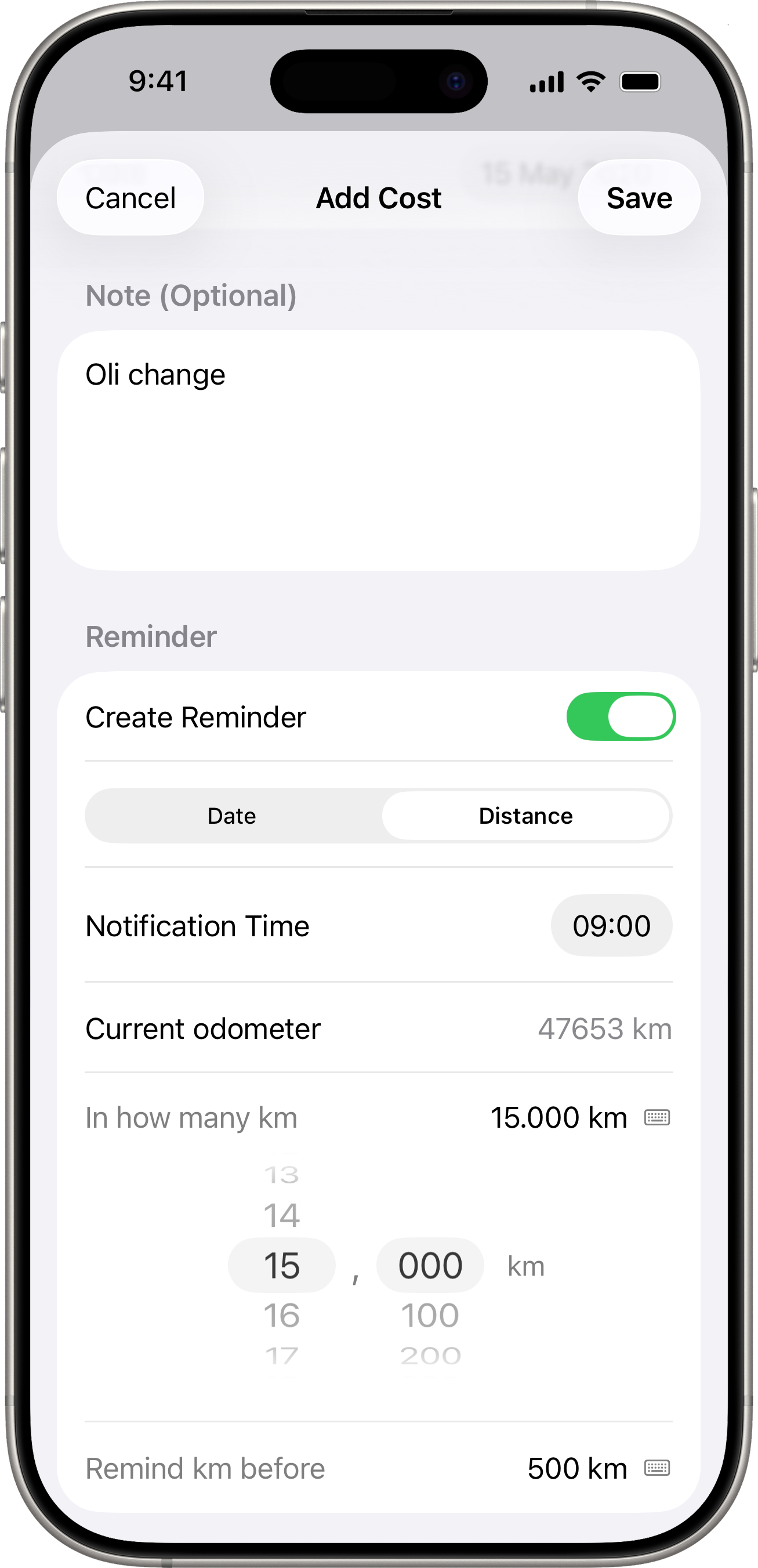 Add reminder