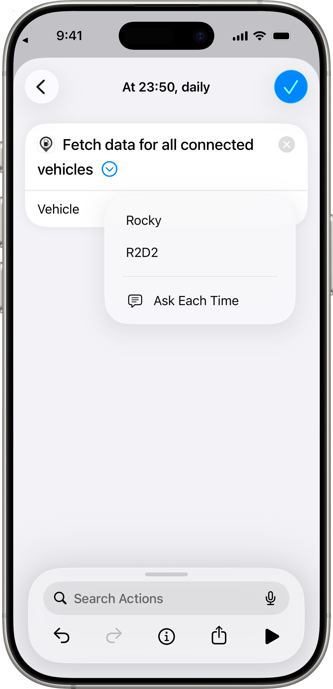 Fetch Data action